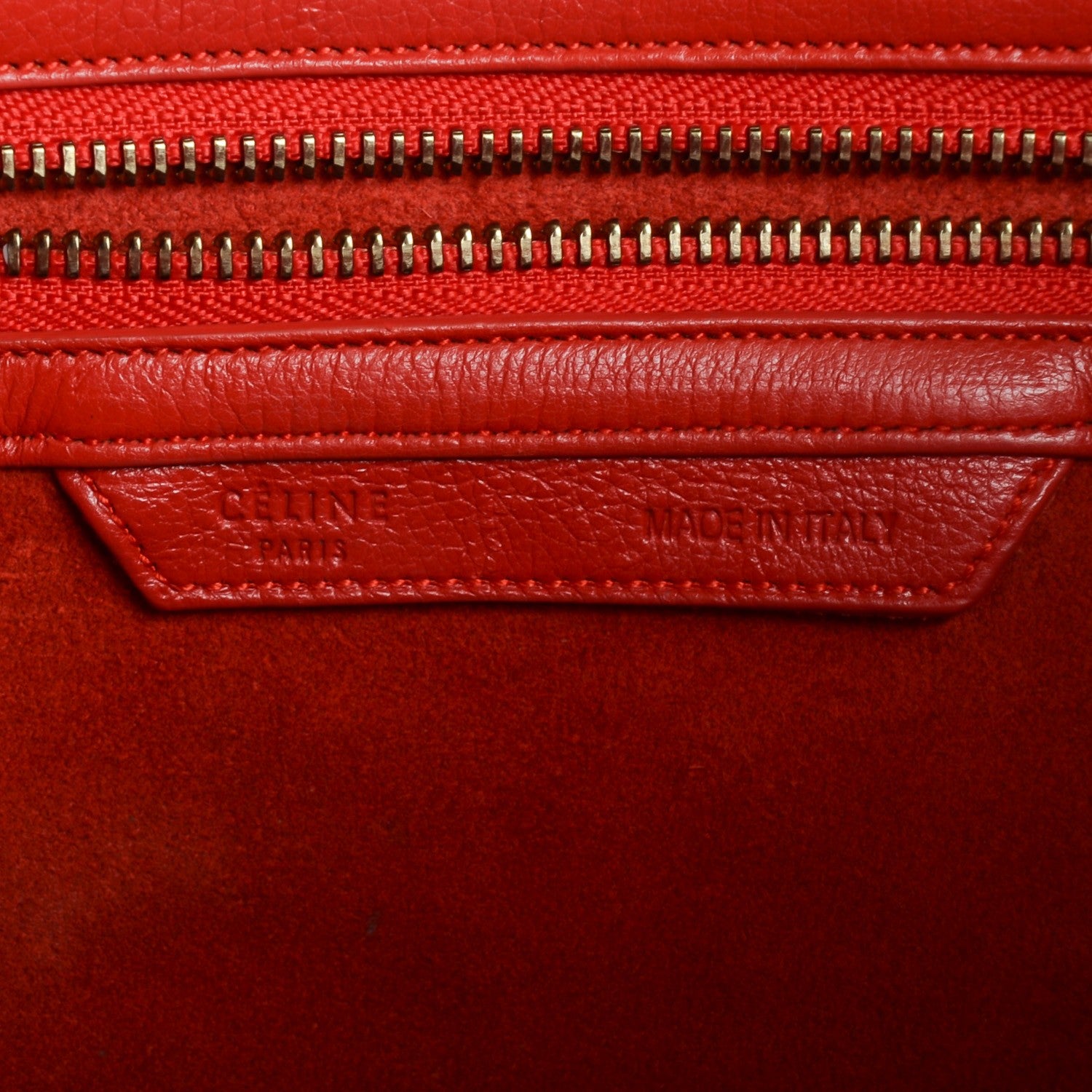 Celine Baby Calfskin Mini Luggage Vermillion 6 of 8