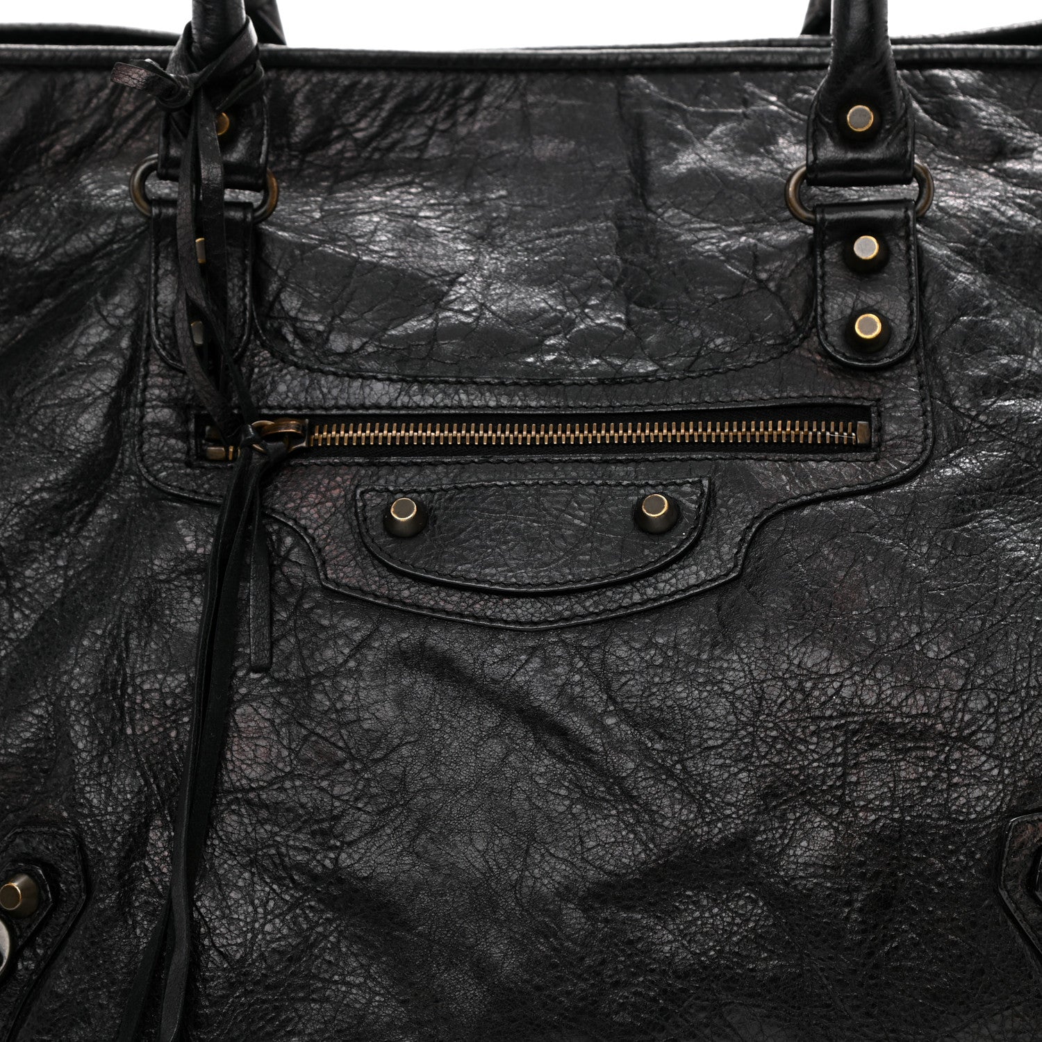 Balenciaga Agneau Classic Hardware Large Sunday Tote Black 8 of 8