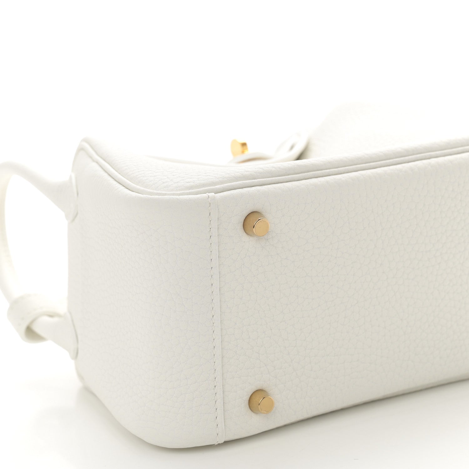 Hermes Taurillon Clemence Mini Lindy 20 New White 9 of 11