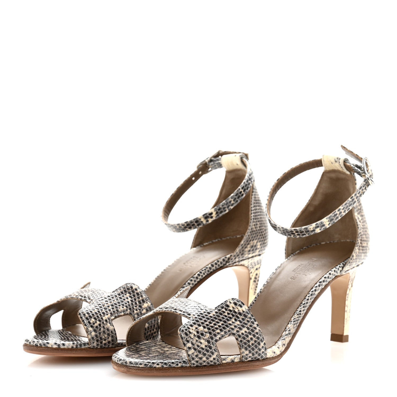 Hermes Lizard Premiere 70 Sandals 36 Ombre 4 of 11