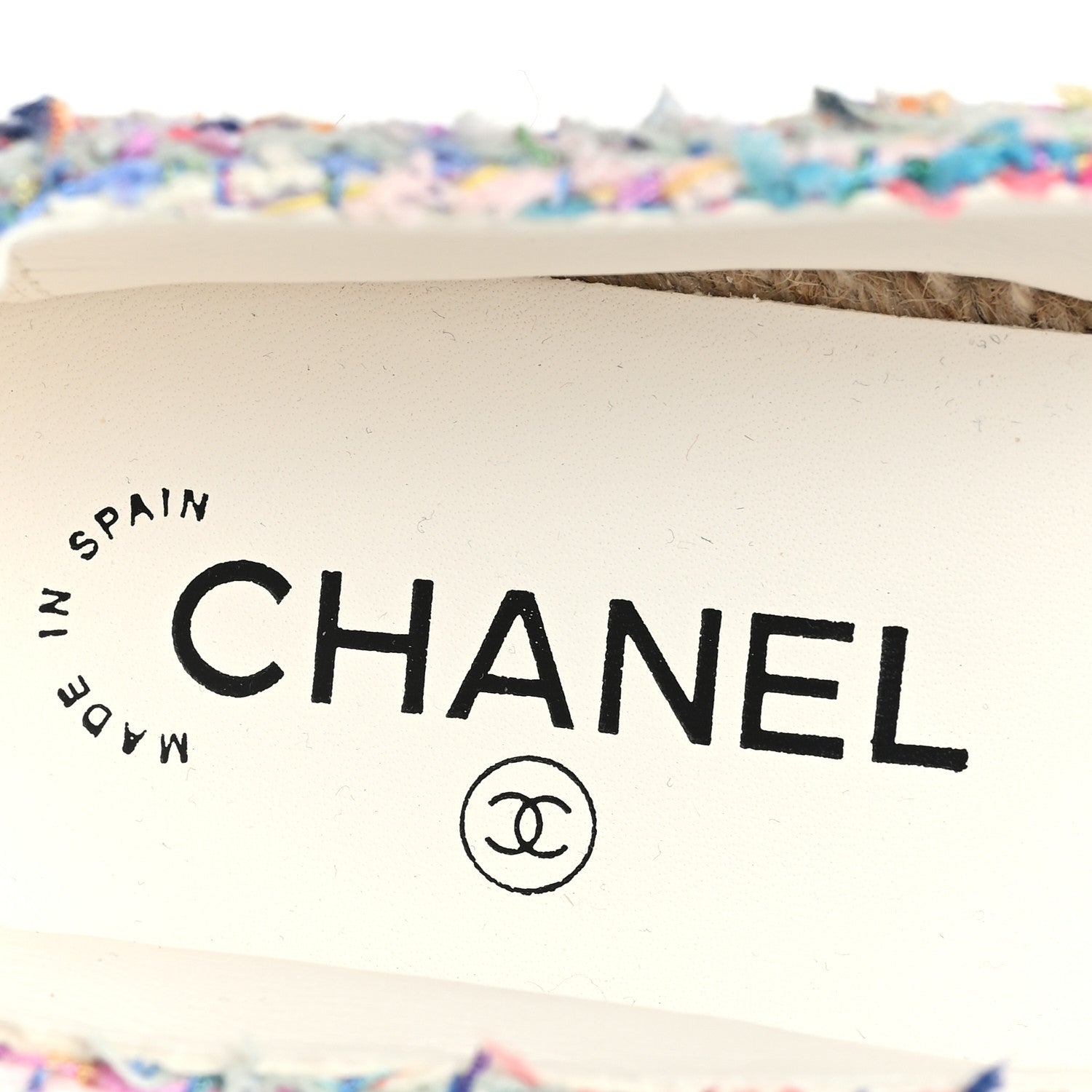 Chanel Cotton Tweed Grosgrain CC Espadrilles 41 Multicolor Black 8 of 10