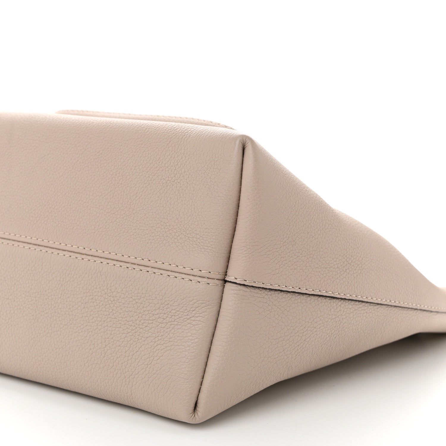 Louis Vuitton Calfskin Lockme Bucket MM Greige 9 of 9