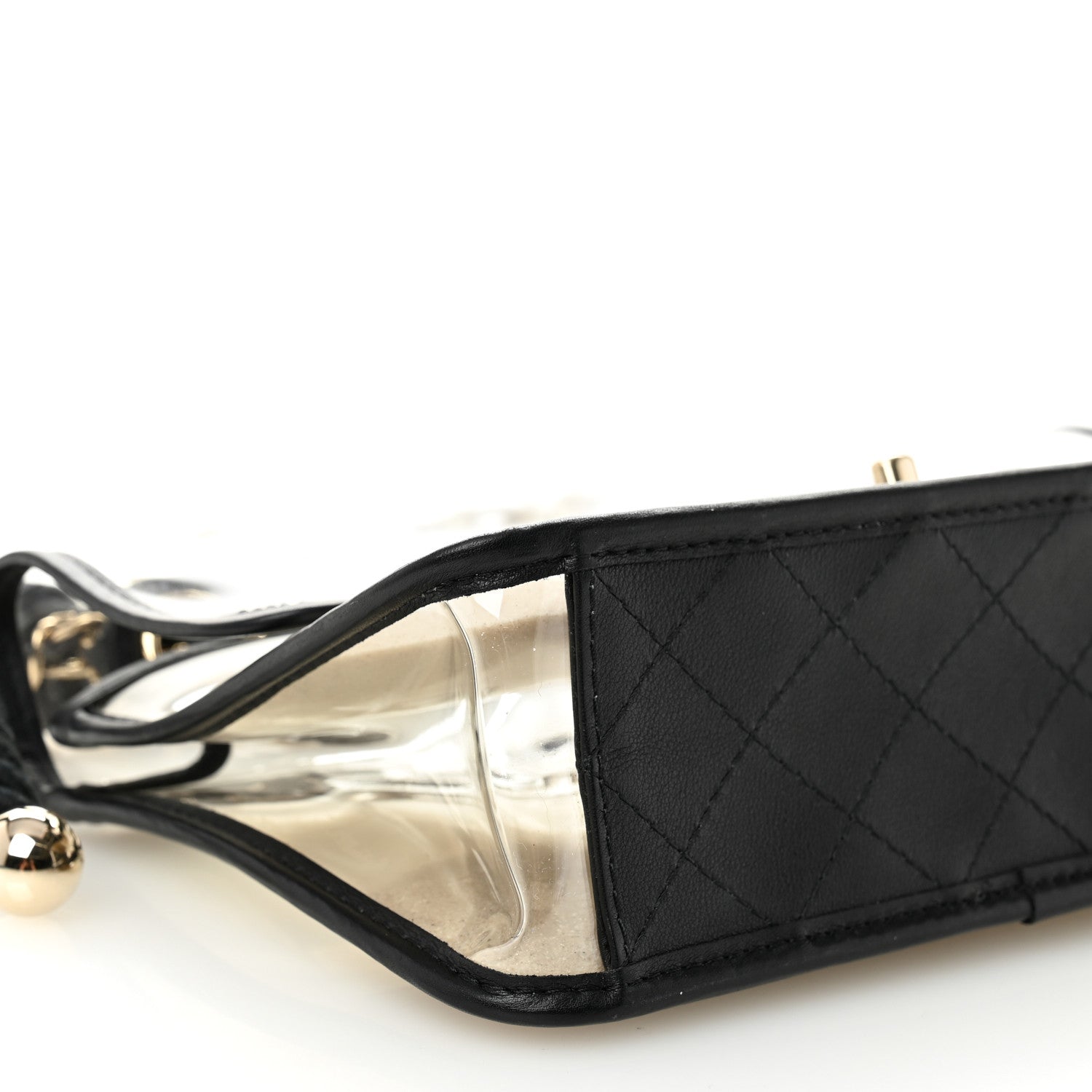 Chanel Lambskin PVC Sand By The Sea Flap With Pearl Strap Black 9 of 10