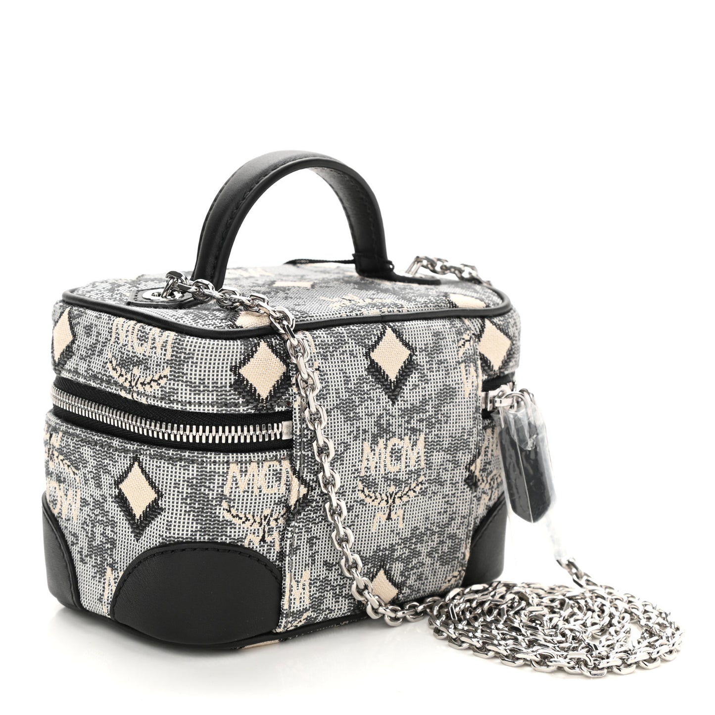 Vintage Jacquard Monogram Rockstar Vanity Case Grey