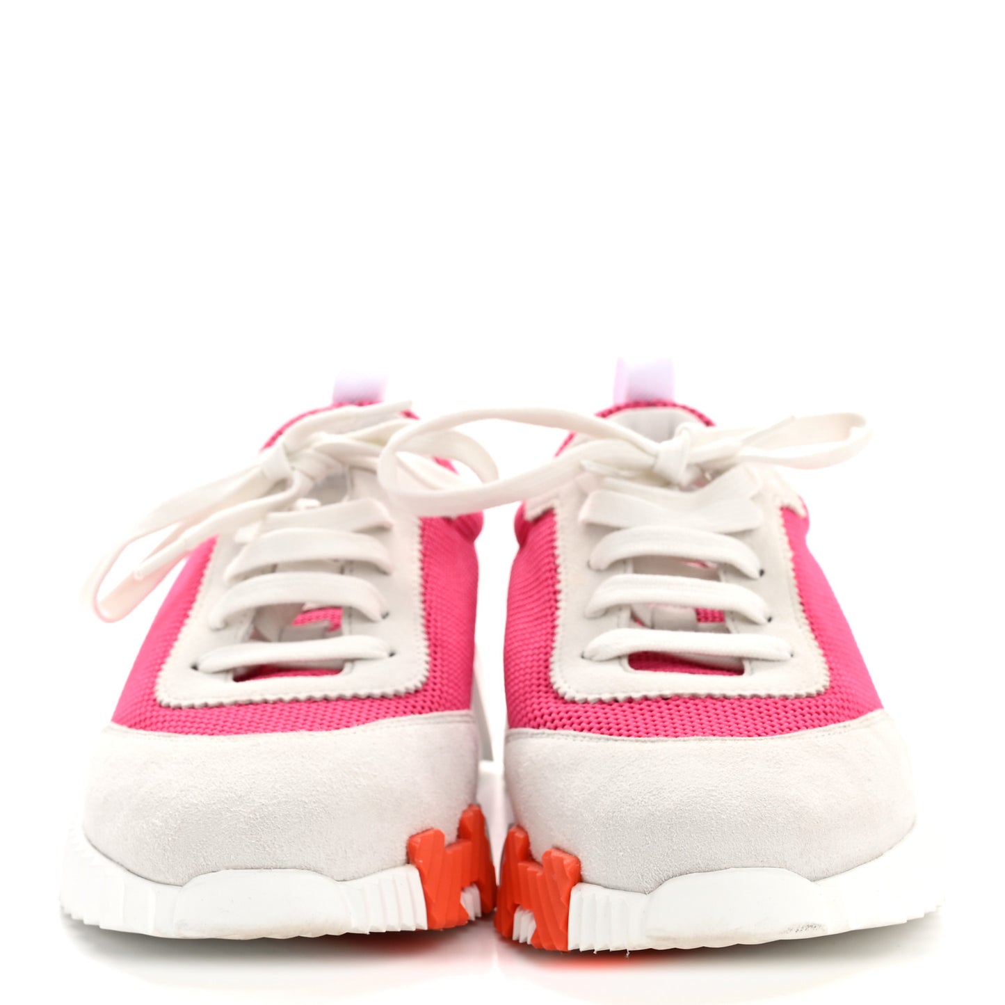 Air Mesh Suede Goatskin Bouncing Sneakers 39 Rose Vinicunca White