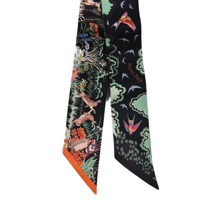 Hermes Silk Rewilding Nature Twilly Ebene Vert Corail 2 of 3