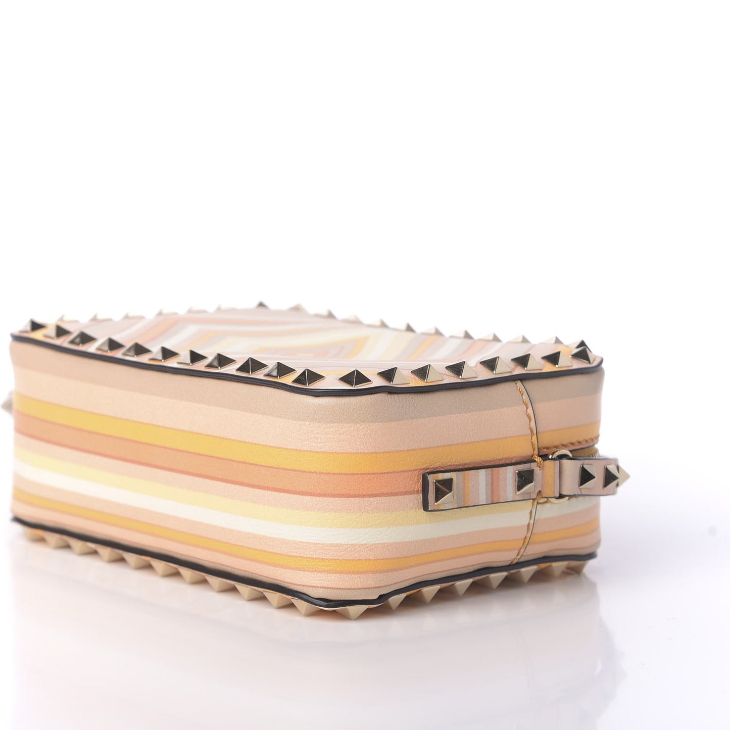 Vitello Native Couture 1975 Rockstud Camera Crossbody Bag Orange Multicolor