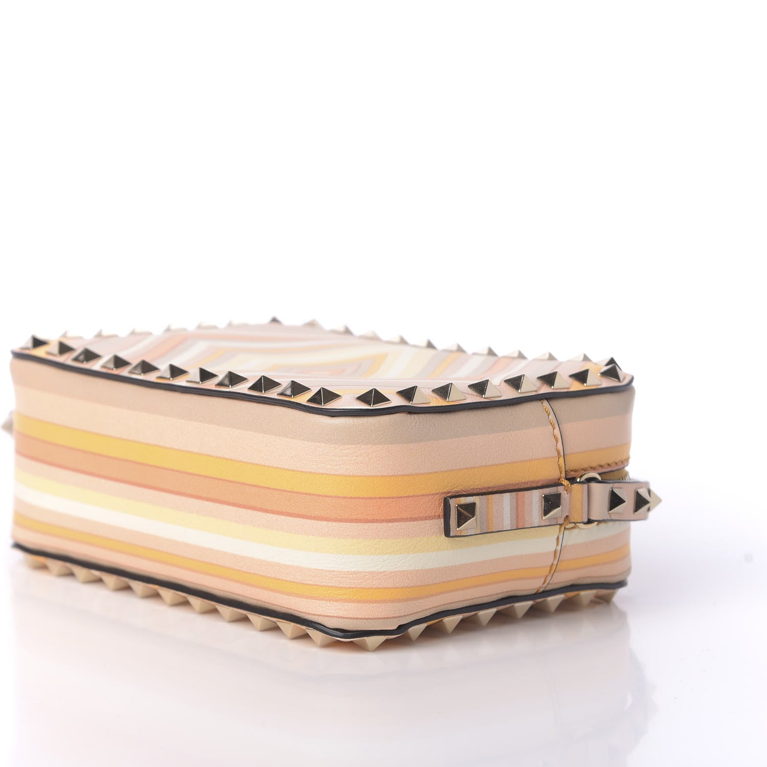 Valentino Garavani Vitello Native Couture 1975 Rockstud Camera Crossbody Bag Orange Multicolor 7 of 9