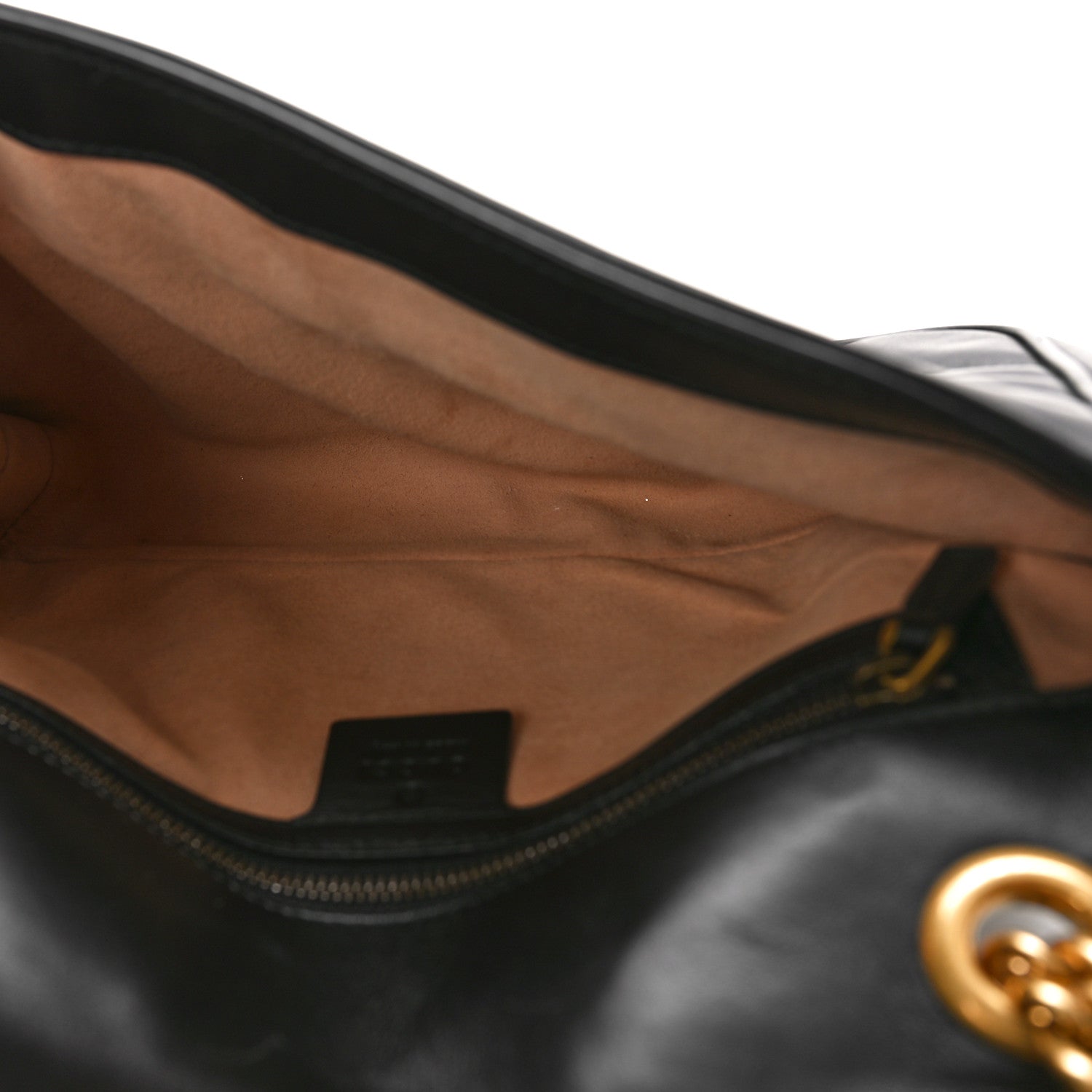 Gucci Calfskin Matelasse Small GG Marmont Shoulder Bag Black 5 of 10