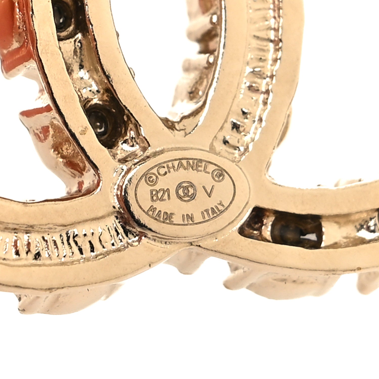 Chanel Crystal Pearl CC Dazzling Domino Earrings Gold 4 of 5