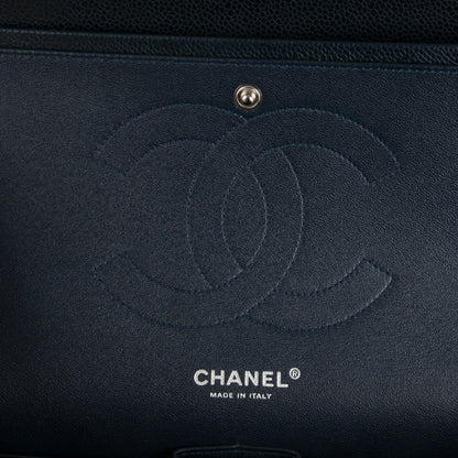 Chanel Caviar Quilted Jumbo Double Flap Navy Blue 8 of 9