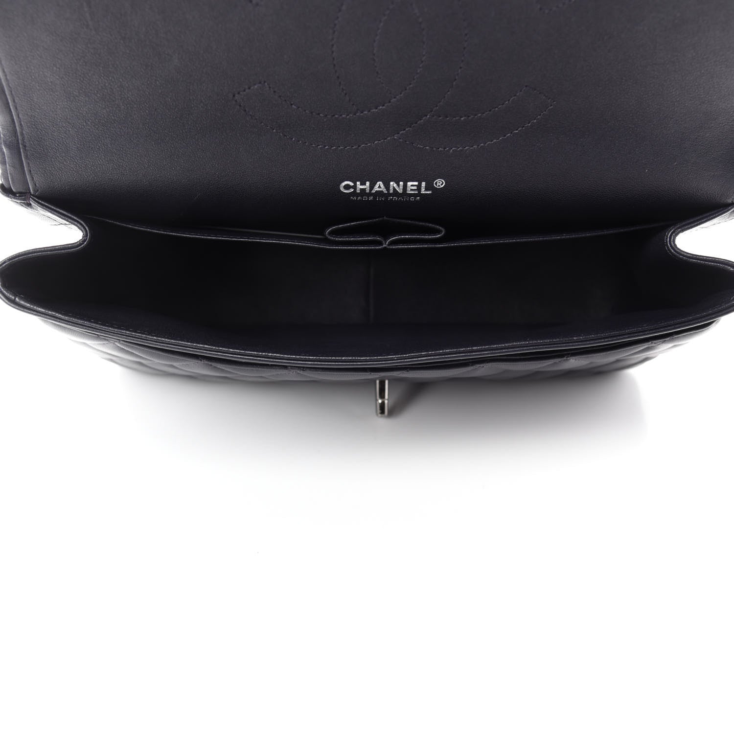 Chanel Lambskin Quilted Jumbo Double Flap Navy 5 of 12