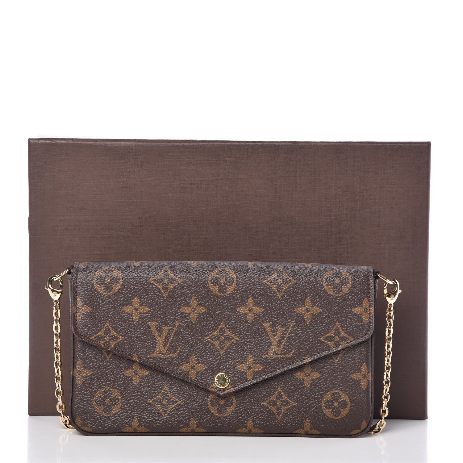 Louis Vuitton Monogram Pochette Felicie Chain Wallet Fuchsia 11 of 11