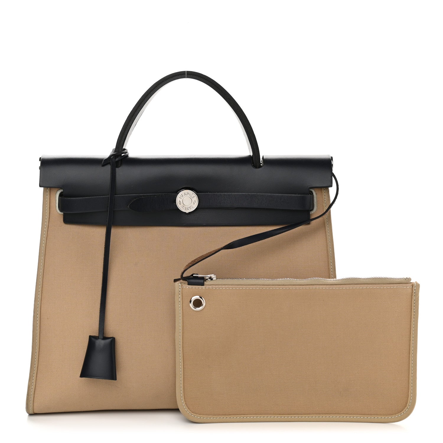 Hermes Vache Hunter Toile Herbag Zip 31 PM Trench Bleu Indigo 1 of 21