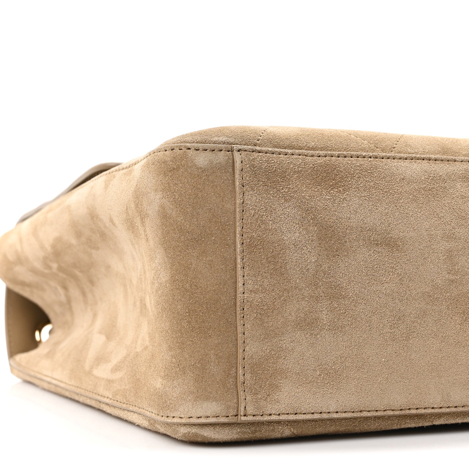 Chanel Suede Calfskin Souplissimo Maxi Flap Dark Beige 9 of 10