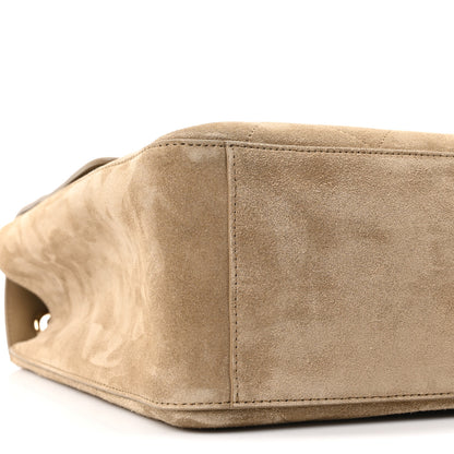 Chanel Suede Calfskin Souplissimo Maxi Flap Dark Beige 9 of 10