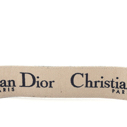 Christian Dior Canvas Embroidered Shoulder Strap Blue 5 of 7