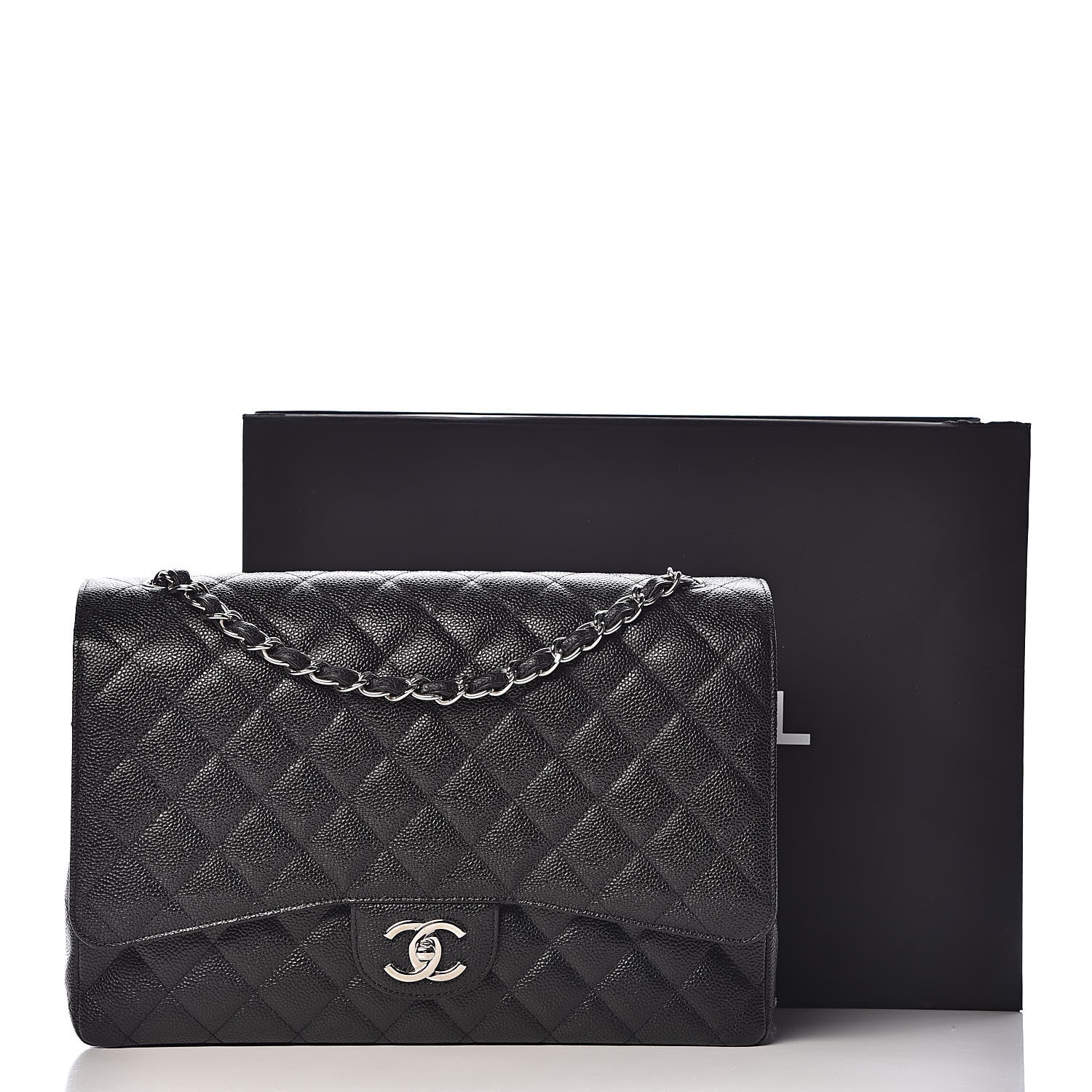 Chanel Caviar Quilted Maxi Double Flap Black 12 of 12