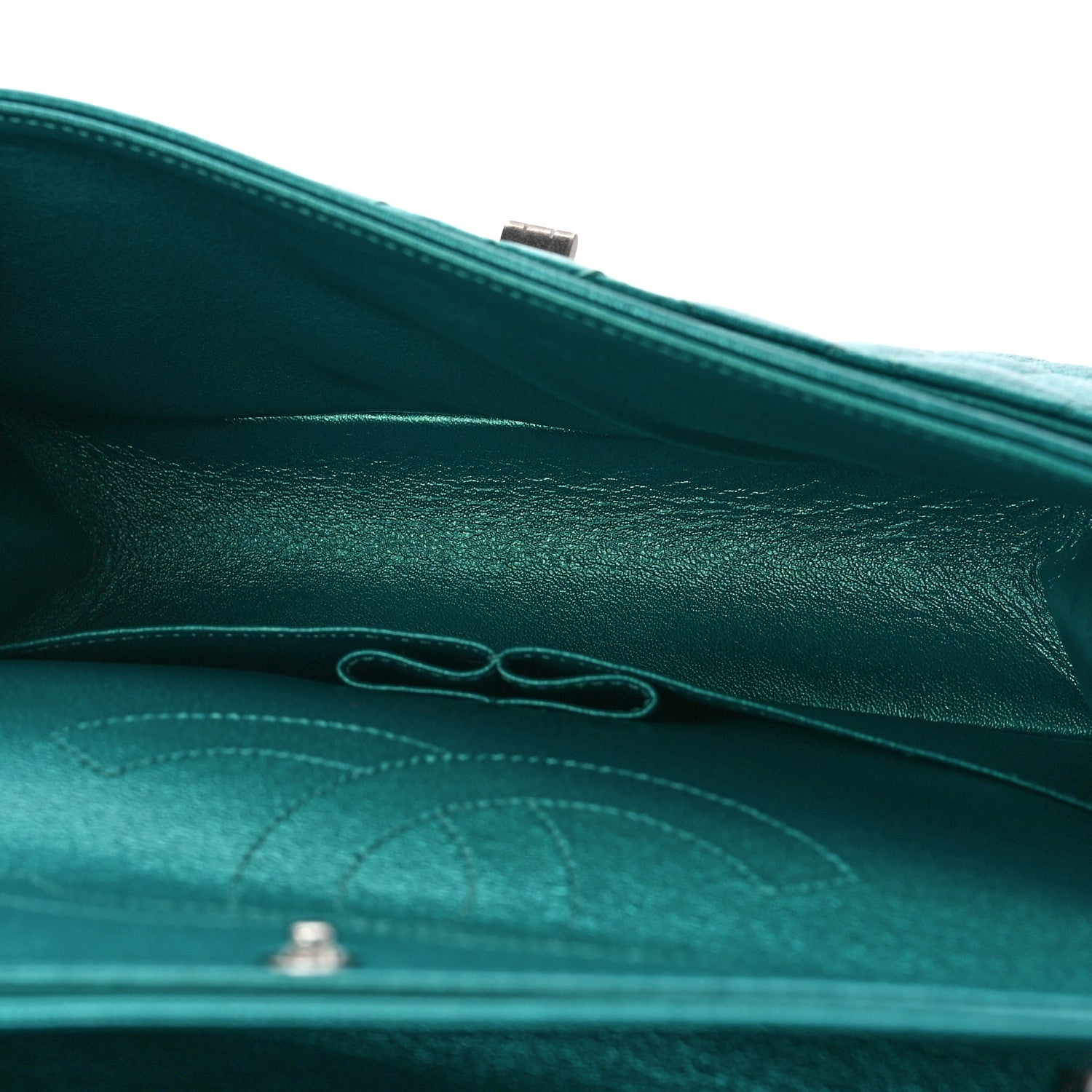 Chanel Metallic Sheepskin Quilted 2.55 Reissue 225 Flap Green 5 of 9
