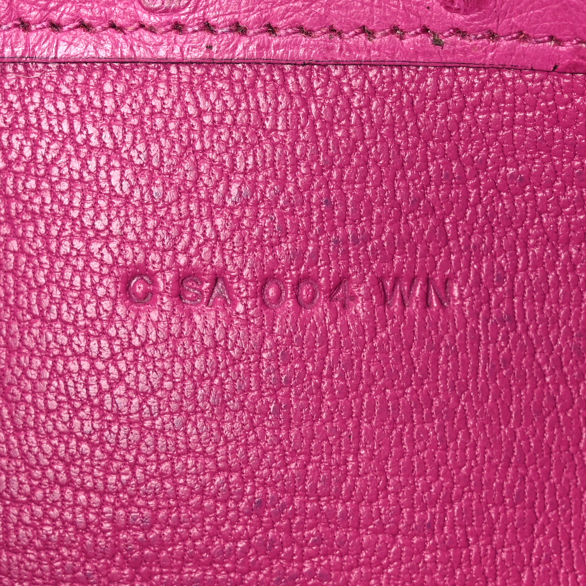 Ostrich Constance Long Wallet Rose Poupre