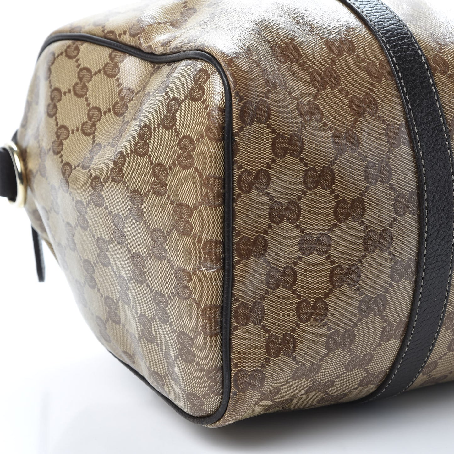 Crystal Monogram Medium Joy Boston Dark Brown