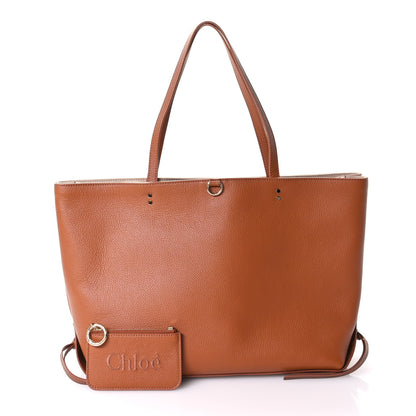 Chloe Calfskin Medium East West Sense Tote Tan 3 of 12