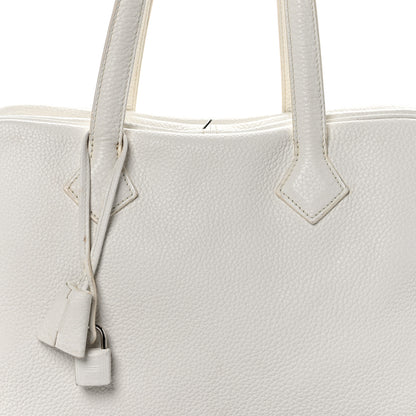Hermes Taurillon Clemence Victoria II 35 White 8 of 13