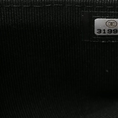 Chanel Caviar Quilted Crystal CC Large Gusset Flap Wallet Black 8 of 8