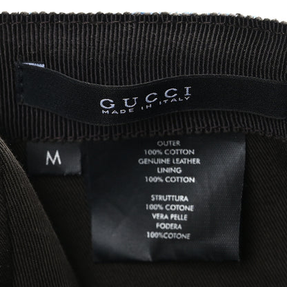 Gucci Denim GG Monogram Baseball Hat M Blue Tea Cuir 7 of 8