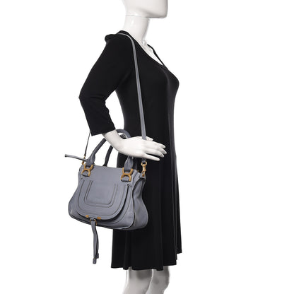 Chloe Calfskin Small Marcie Satchel Washed Blue 2 of 12