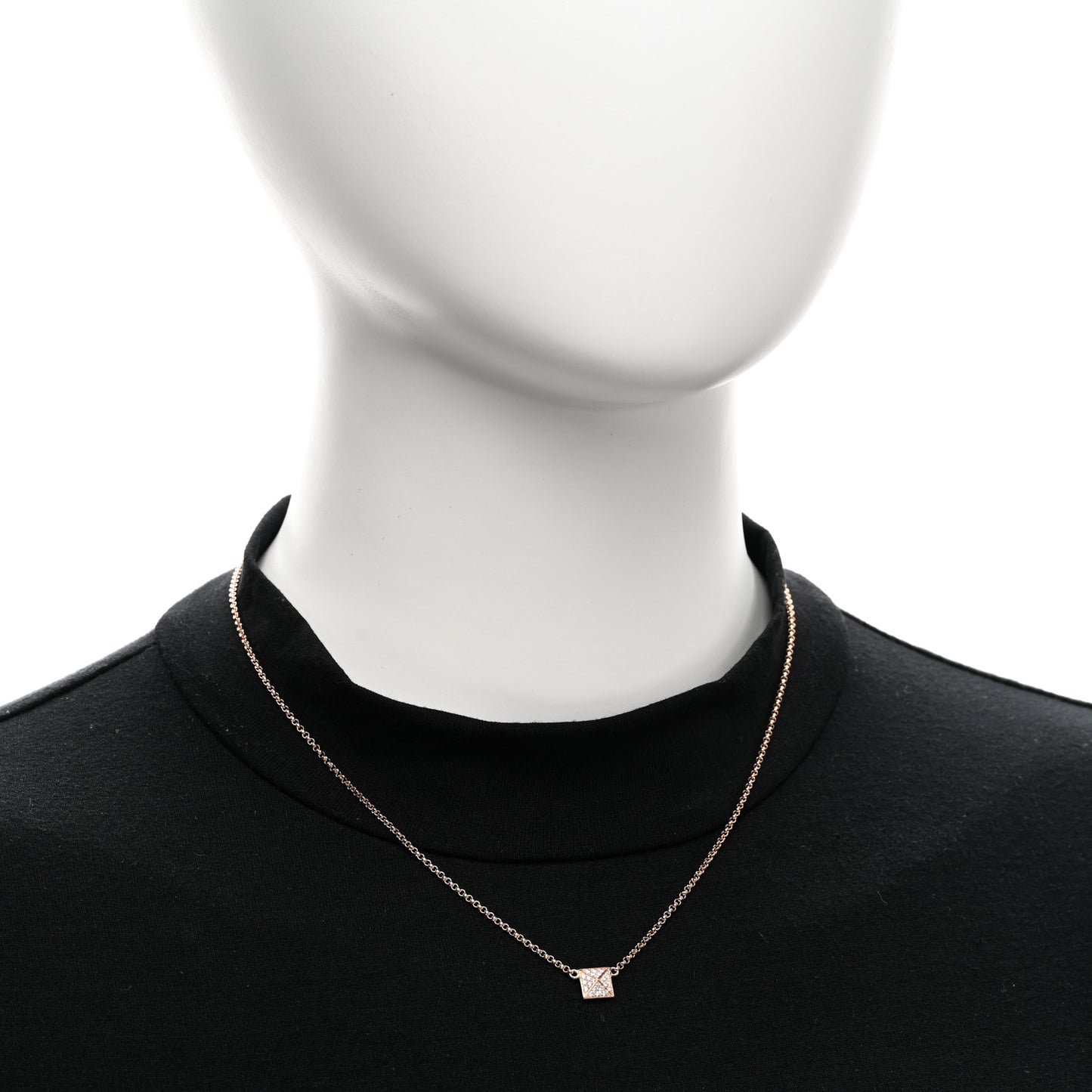 18K Rose Gold Diamond Clou d'H Pendant Necklace