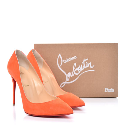 Christian Louboutin Suede Pigalle Follies 100 Pumps 39.5 Magma 8 of 8