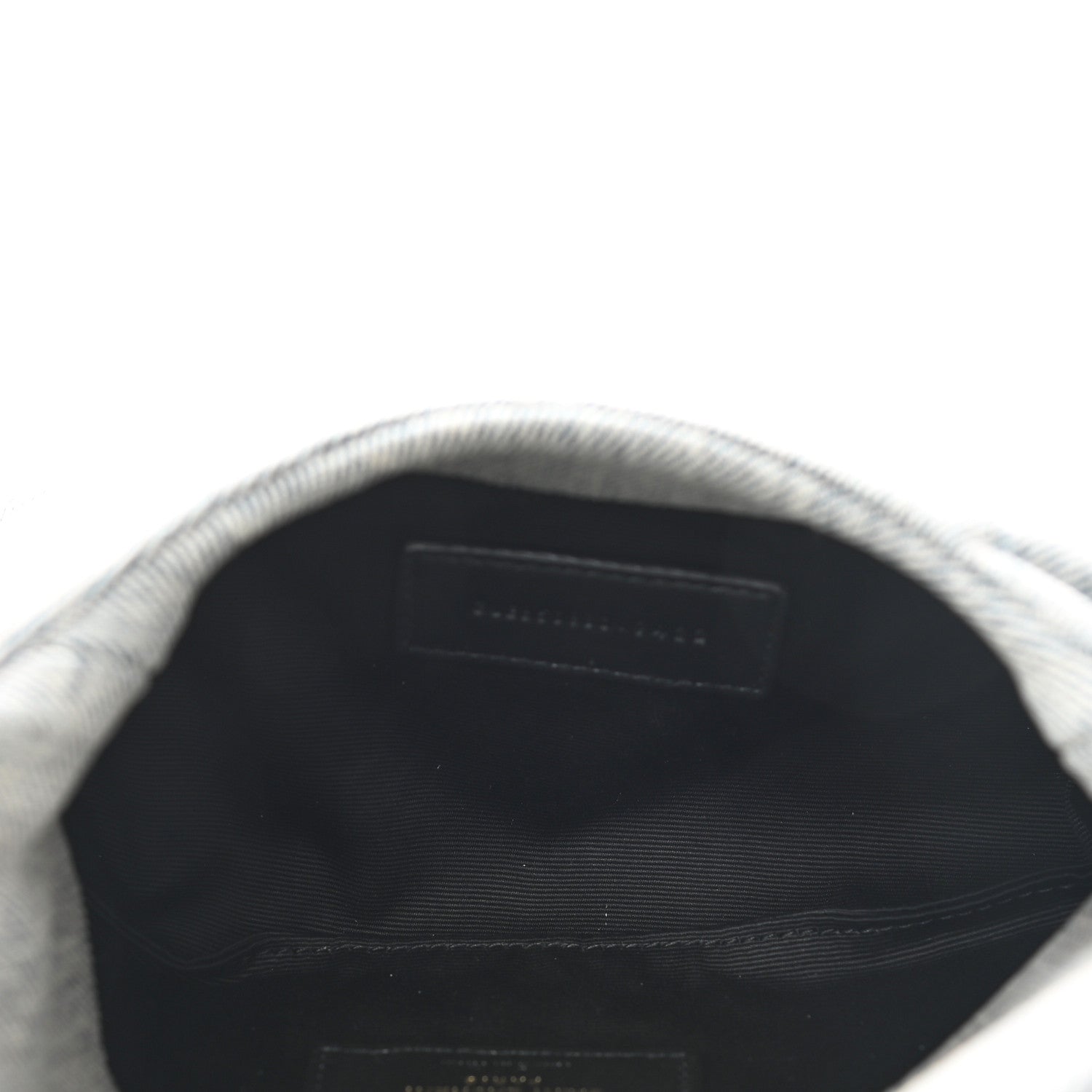 Saint Laurent Denim Quilted Monogram Loulou Puffer Pouch Clutch Blue Gray Light Azur 4 of 9