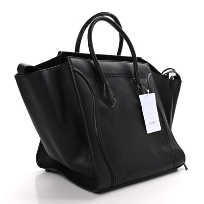 Celine Supple Calfskin Medium Phantom Luggage Black 5 of 12