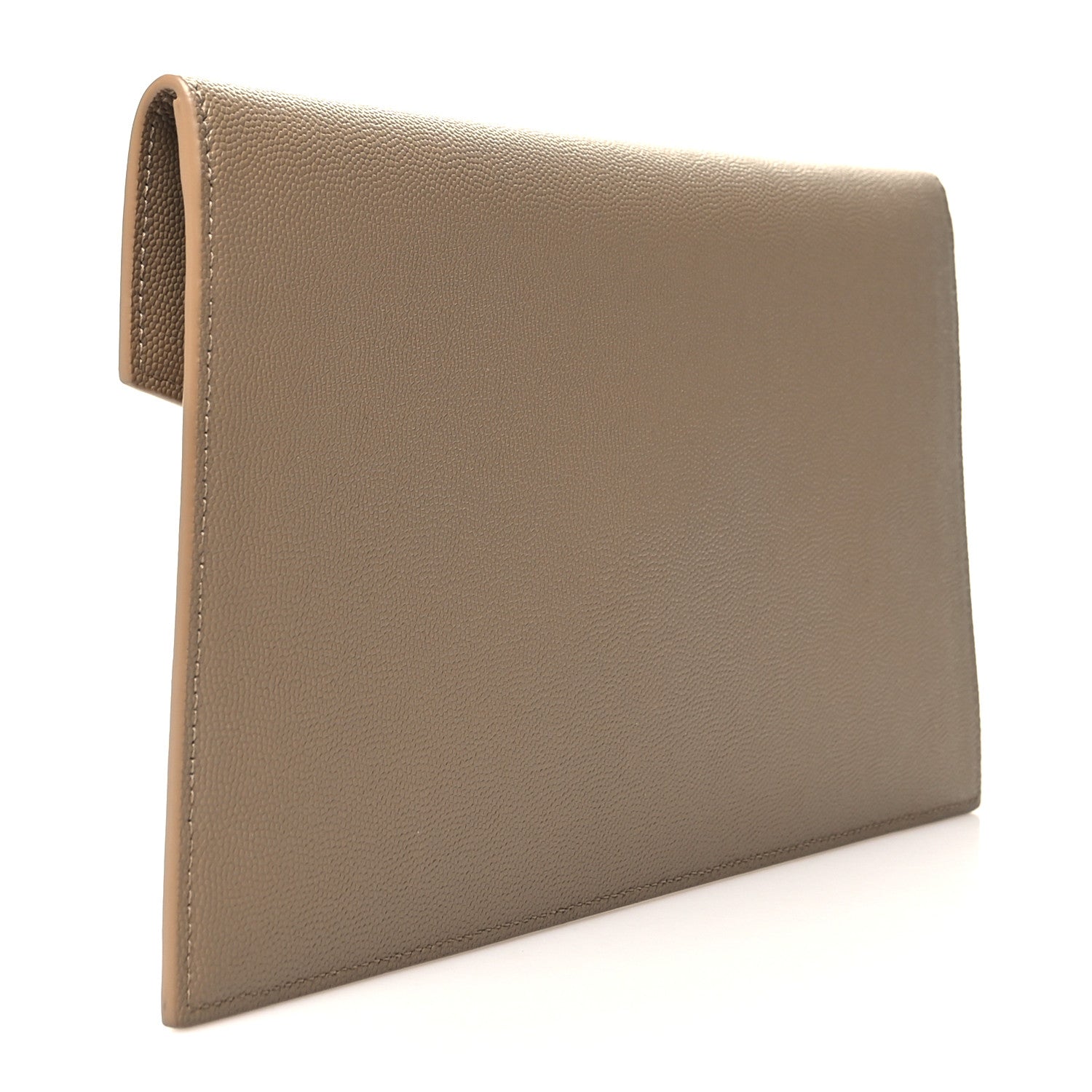 Saint Laurent Grain De Poudre Uptown Pouch Dark Beige 3 of 9