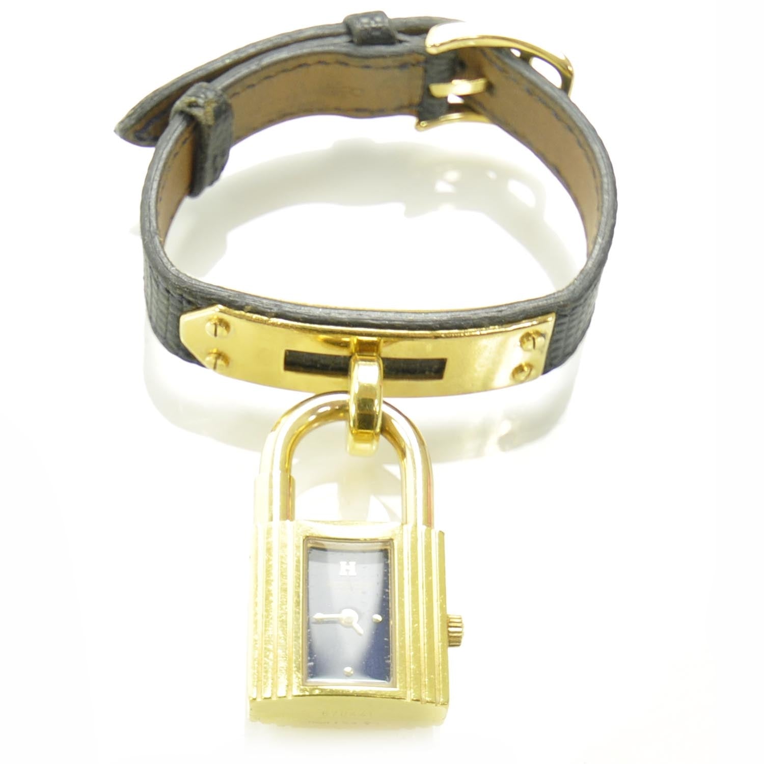 Hermes Stainless Steel Lizard 20mm Kelly Cadena Quartz Watch Mykonos 1 of 10