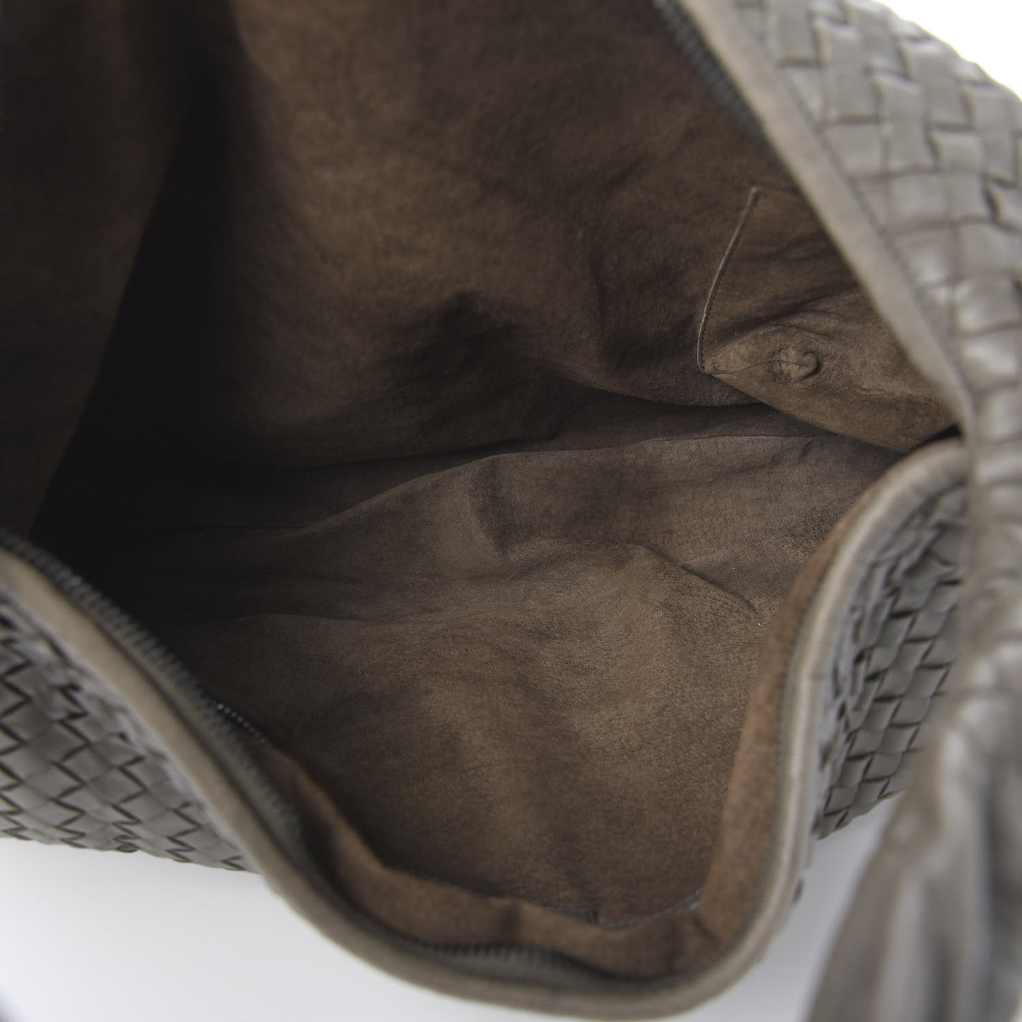 Nappa Intrecciato Large Veneta Hobo Grey