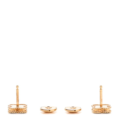 Van Cleef & Arpels 18K Yellow Gold Black Onyx Sweet Alhambra Earrings 3 of 5