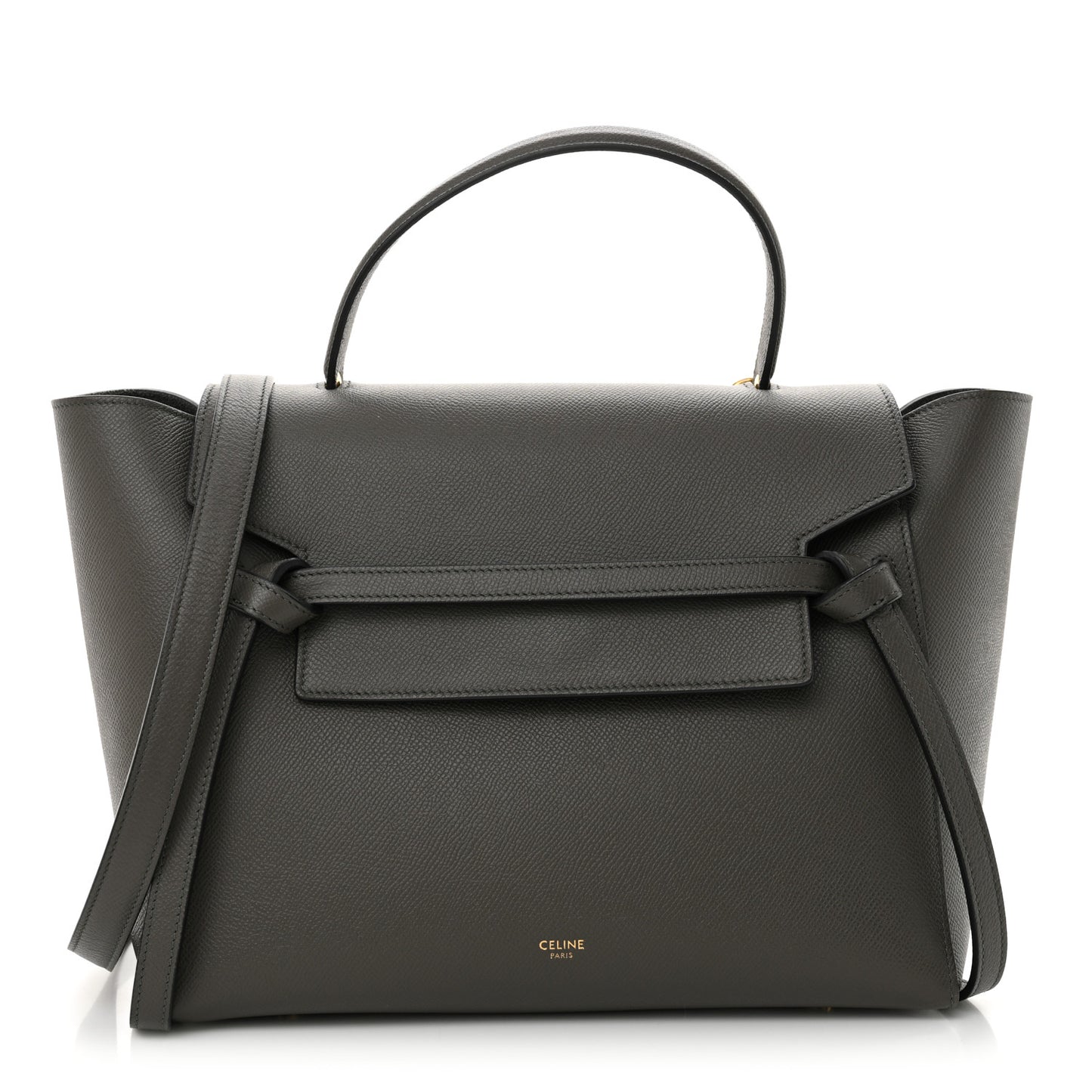 Grained Calfskin Mini Belt Bag Grey