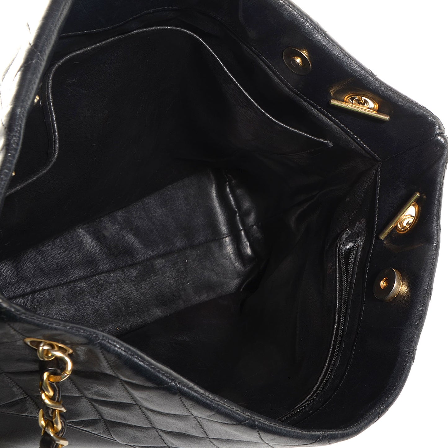 Lambskin CC Shopper Tote Black