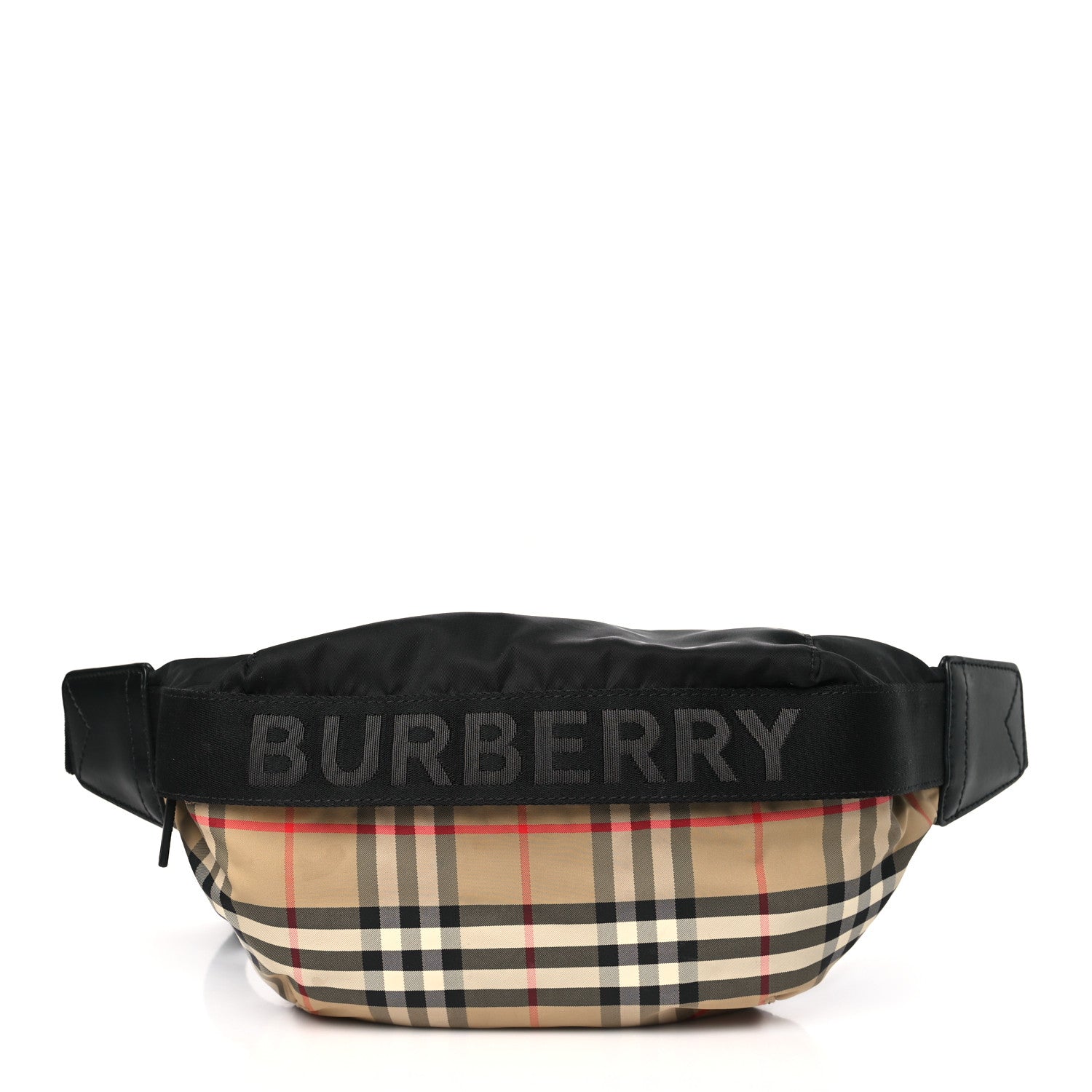 Burberry Nylon Vintage Check Sonny Bum Bag Archive Beige Black 1 of 9
