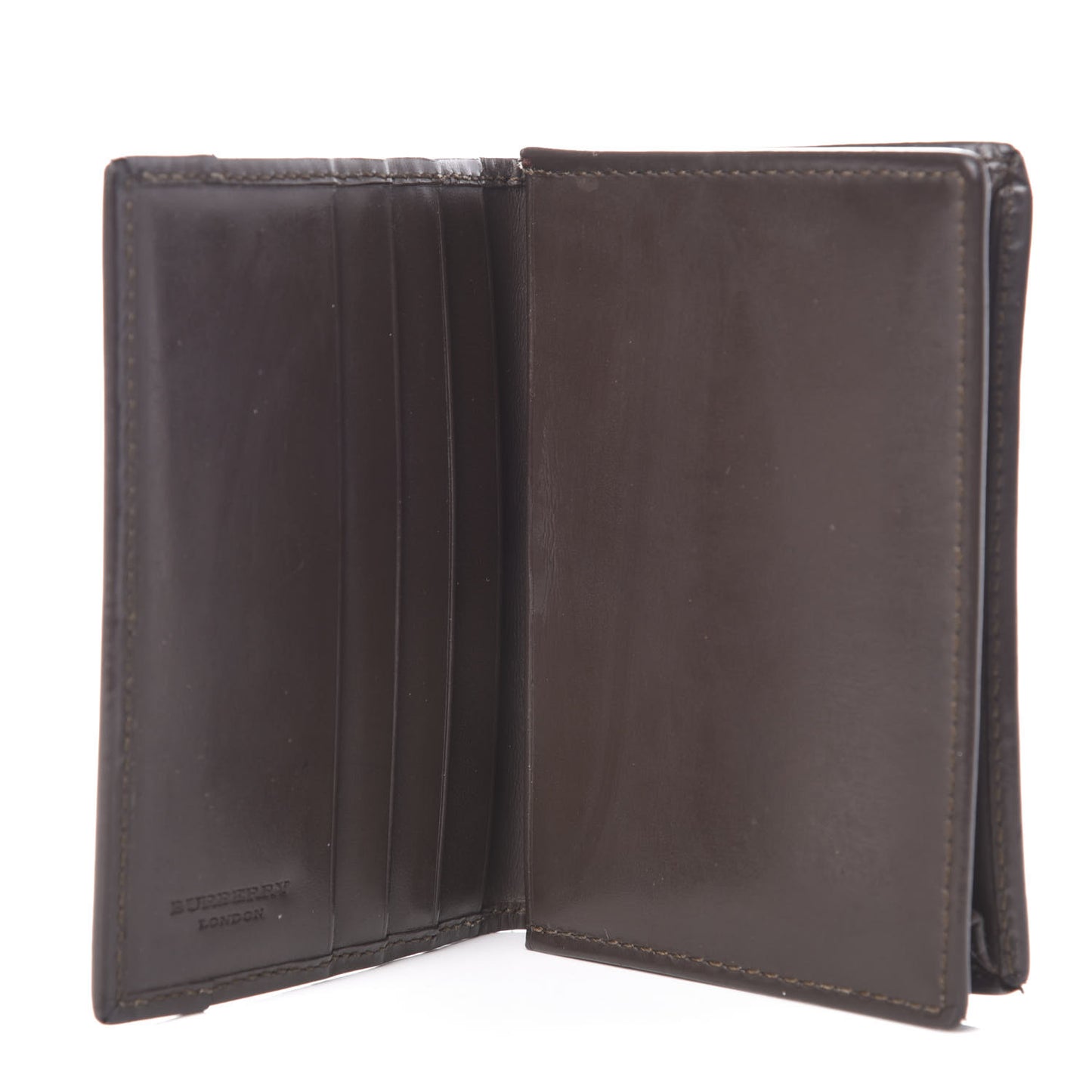 Smoked Check Bi-Fold Wallet Black Brown