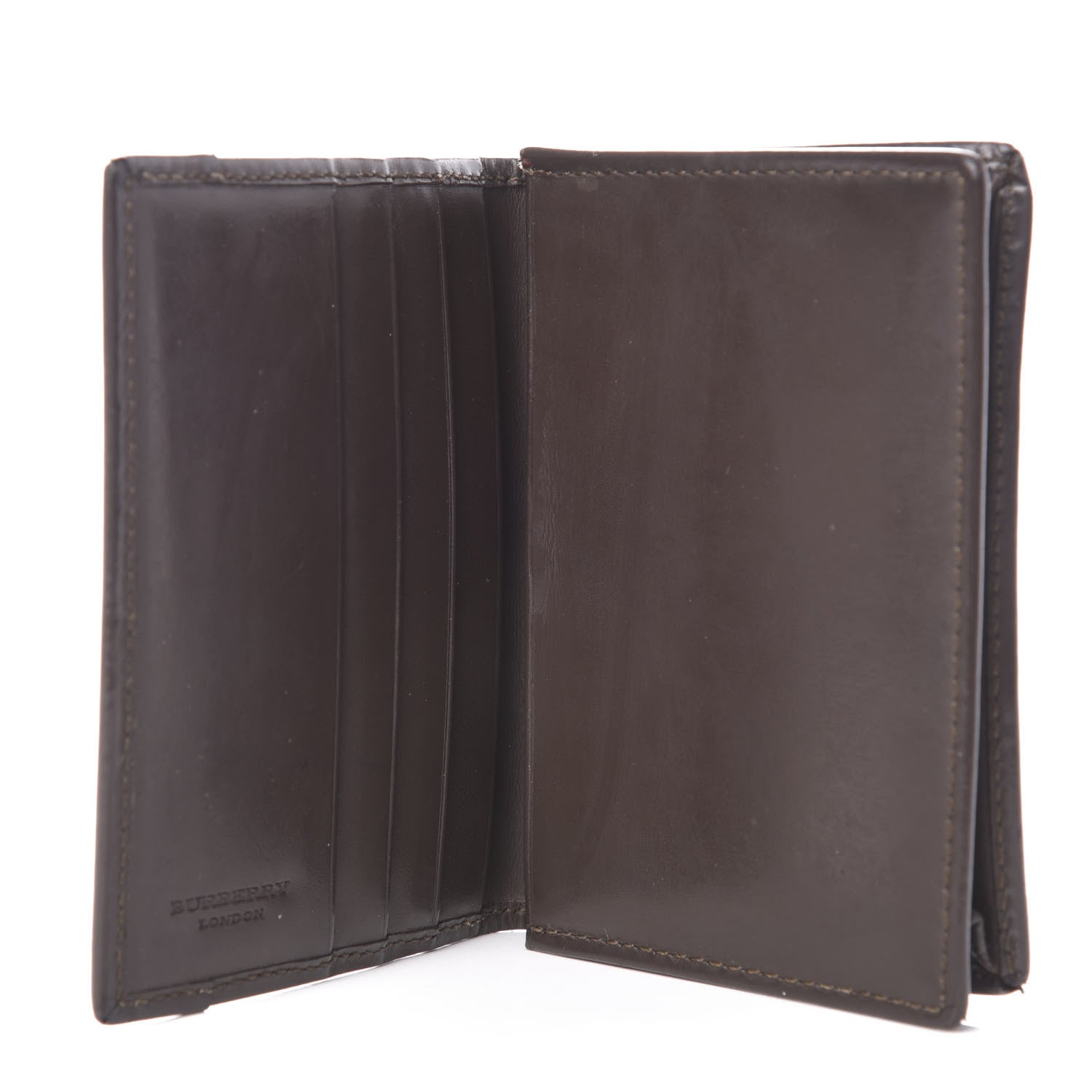 Burberry Smoked Check Bi-Fold Wallet Black Brown 5 of 8