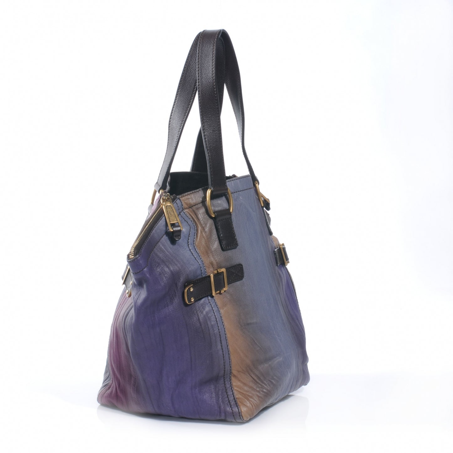 Leather Ombre Downtown Tote Multicolor