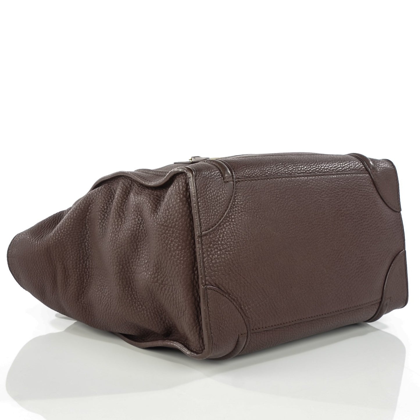 Pebbled Calfskin Mini Luggage Chocolate