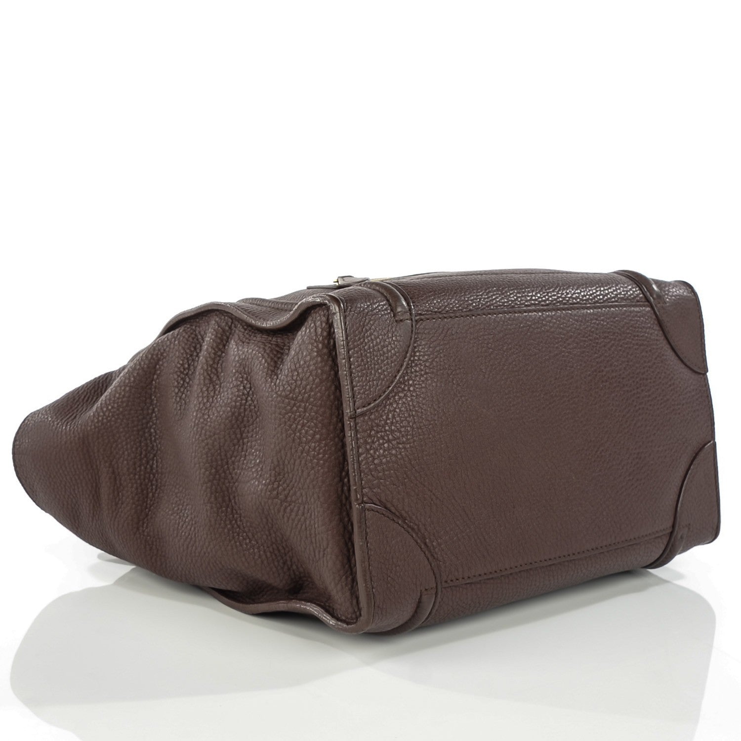 Celine Pebbled Calfskin Mini Luggage Chocolate 5 of 10
