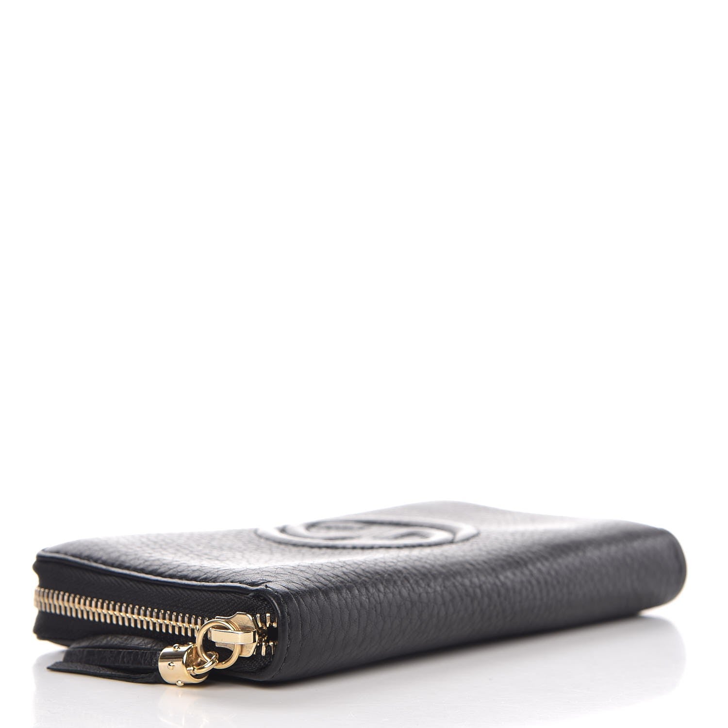 Gucci Pebbled Calfskin Soho Zip Around Wallet Black 4 of 8