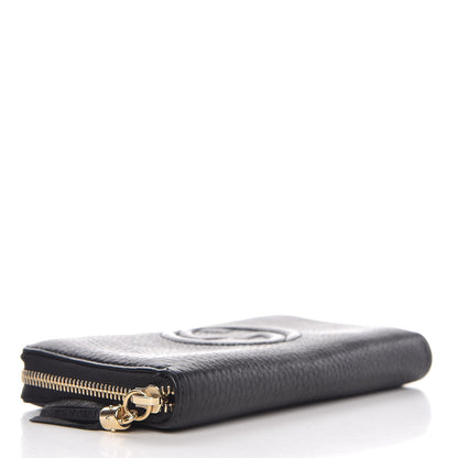 Gucci Pebbled Calfskin Soho Zip Around Wallet Black 4 of 8