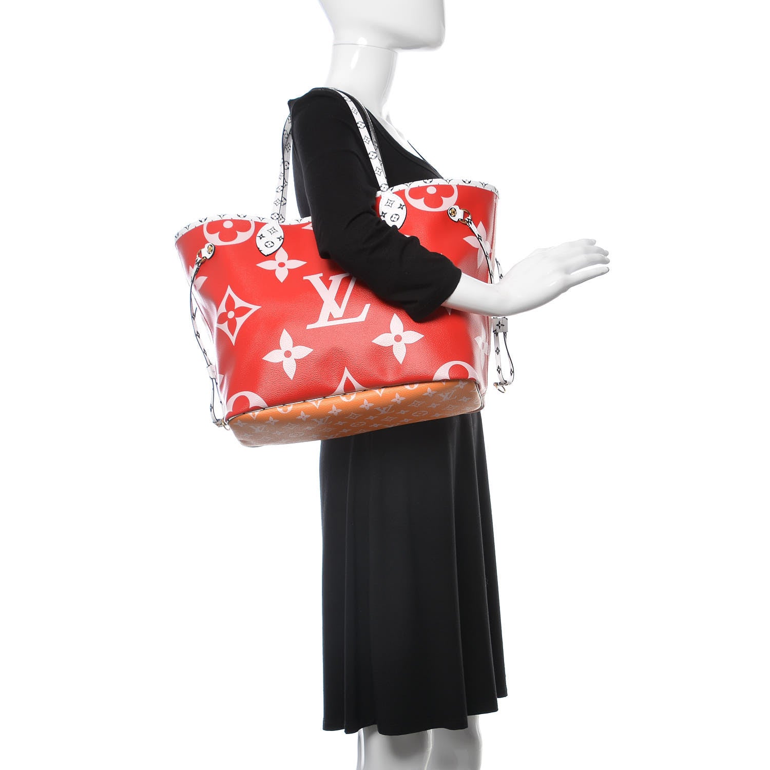 Louis Vuitton Monogram Giant Neverfull MM Rouge 2 of 11