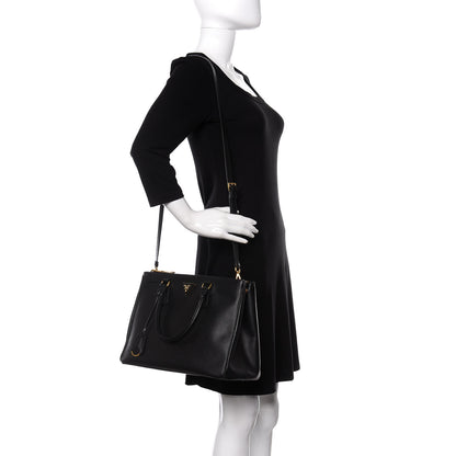 Prada Saffiano Medium Galleria Double Zip Tote Black 2 of 10